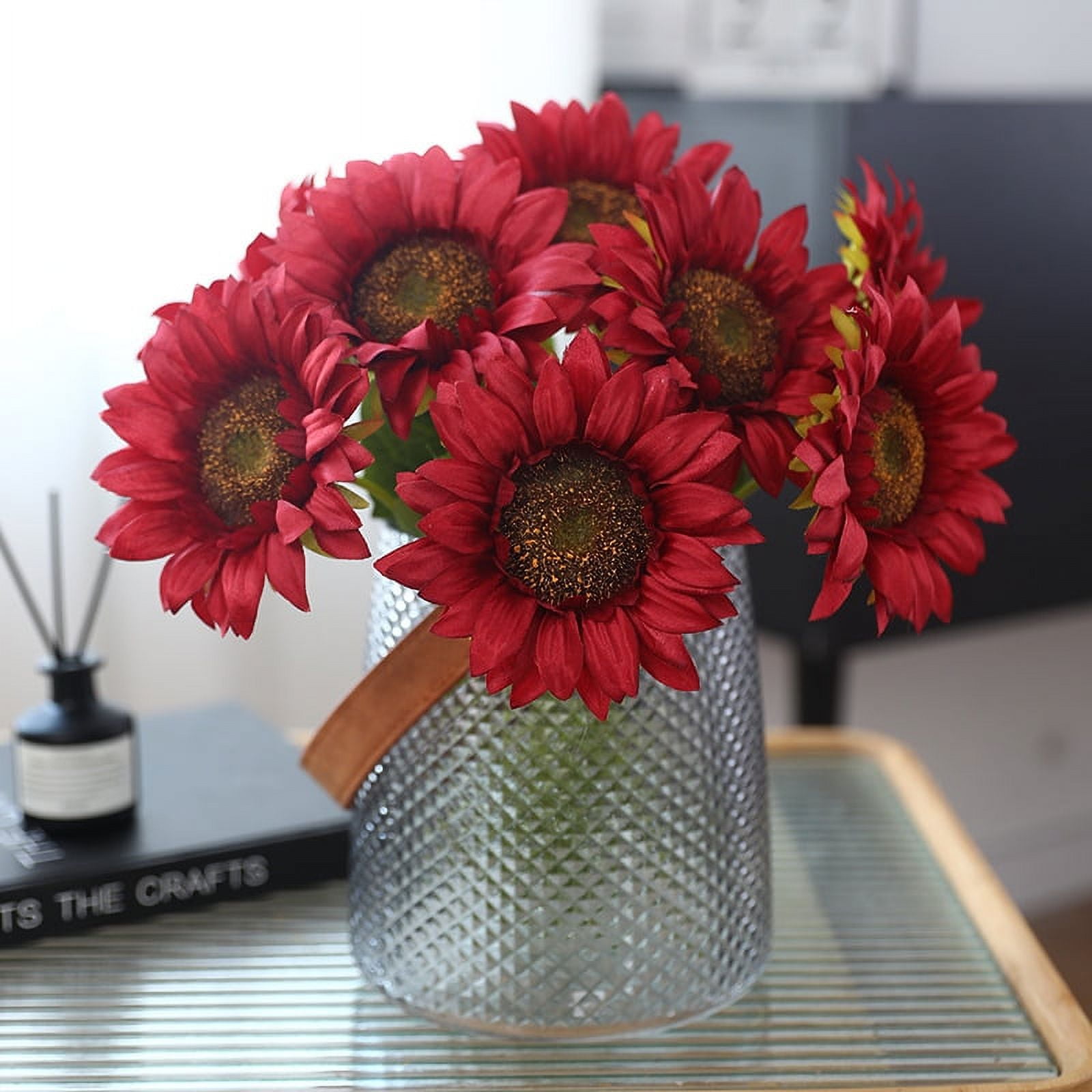 Sunflowers Artificial Flowers with Long Stem Fake Sunflowers Bulk Fall