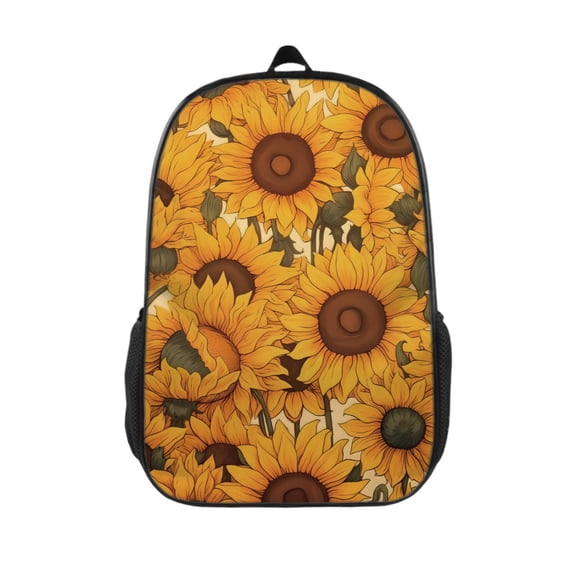 Sunflowers Backpack 17 inch Cartoon Sunflowers Backpack Large Capacity
