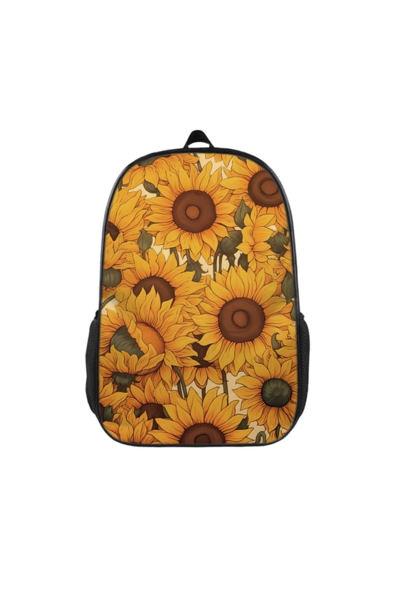 Sunflowers Backpack 17 inch Cartoon Sunflowers Backpack Large Capacity