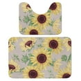 thumbnail image 1 of Sunflowers Bathroom Rugs Set 2 Pieces, Bathroom Set - Quick Drying Bath Mat And U-Shaped Toilet Rug, Water Absorbent Bath Carpet For Bedroom Floor Living Room, Machine Washable, 1 of 6