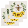 thumbnail image 1 of Sunflowers Bees Kitchen Dish Towels for Drying Dishes Set of 3, Spring Farmhouse Honey Flowers Leaves Waffle Weave Microfiber Hand Tea Bathroom Towels Quick Dry & Absorbent Towel 12x12, 1 of 7