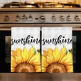 thumbnail image 1 of Sunflowers Bees Kitchen Towels Set of 4, Grey Check Sunshine Watercolor Floral Absorbent Dish Towels for Kitchen, Microfiber Hand Towel, Quick Drying Tea Towel for Cleaning Decorative Dishcloths, 1 of 7