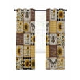 thumbnail image 1 of Sunflowers Blackout Curtains 90 Inches Long for Bedroom, Retro Country Butterfly Bee Floral Plaid Thermal Insulated Room Darkening Black Out Window Curtain Panels Grommet Drapes for Living Room, 1 of 8