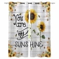 thumbnail image 1 of Sunflowers Blackout Curtains for Bedroom 45 Inch Length 2 Panels Set, Farmhosue You Are My Sunshine Wooden Grain Thermal Insulated Energy Saving Window Treatment Curtains Blackout Drapes 52"x45", 1 of 8