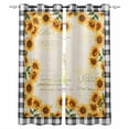 thumbnail image 1 of Sunflowers Blackout Curtains for Bedroom Living Room Darkening Curtains 84 Inch Length 2 Panels Set Summer Country Botanical Yellow Flowers Plaid Window Curtain Window Treatment Drapes 42"x84", 1 of 9