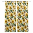 thumbnail image 1 of Sunflowers Blackout Curtains for Bedroom Living Room Darkening Curtains 96 Inches Long Beige Botanical Yellow Florals Butterfly Window Curtain 2 Panels Set Window Treatment Grommet Drapes 52"x96", 1 of 9