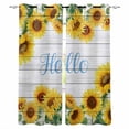 thumbnail image 1 of Sunflowers Blackout Curtains for Bedroom, Yellow Flowers Summer Botanical Pastoral Wooden Thermal Insulated Kitchen Drapes with Grommets, Light Blocking Window Treatment, 2 Panels 42" x 45", 1 of 7