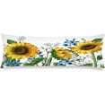 thumbnail image 1 of Sunflowers Body Pillow Cover Spring Flowers Long Pillowcase with Zipper Decorative Florals Cushion Pillow Covers Farmhouse Soft Large Bedding Pillow Cases for Bedroom,Couch,Sofa,20"x54", 1 of 5
