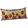 thumbnail image 1 of Sunflowers Body Pillow Covers 20"x60", Retro Flower Barn Doors Butterfly Farmhouse Brown Soft Brushed Microfiber Breathable Throw Pillow Covers, Pillowcase with Zipper for Couch Sofa Bedroom, 1 of 9