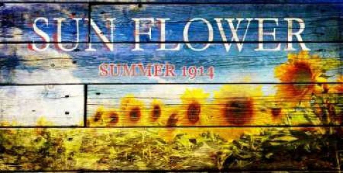 Sunflowers Canvas Art - Susan P Willow (10 x 20)