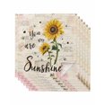 thumbnail image 1 of Sunflowers Cloth Napkins Set of 6 Reusable Dinner Napkins, Farmhouse Retro Botanical Floral Bee Love Heart Cocktail Napkin Washable Table Napkins for Wedding/Holiday Party/Baby Shower 20"x20", 1 of 7