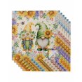 thumbnail image 1 of Sunflowers Cloth Napkins Set of 6 Reusable Dinner Napkins, Spring Gnomes Hydrangea Daisy Botanical Beige Cocktail Napkin Washable Table Napkins for Wedding/Holiday Party/Baby Shower 20"x20", 1 of 7