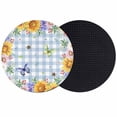 thumbnail image 1 of Sunflowers Coasters Set of 2, Absorbent Coasters for Drinks, Spring Watercolor Flowers Butterflies Hydrangea Blue Coaster for Desk Coffee Table Protection, Home Decor House Warming Gifts 4", 1 of 8
