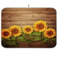 thumbnail image 1 of Sunflowers Dish Drying Mat Microfiber Kitchen Mats Large Counter Absorbent Dish Pad Drainer Rack 16"x18", 1 of 7