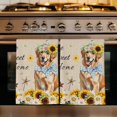 thumbnail image 1 of Sunflowers Dog Kitchen Towels Set of 1, Spring Watercolor Floral Stars on Linen Absorbent Dish Towels for Kitchen, Microfiber Hand Towel, Quick Drying Tea Towel for Cleaning Decorative Dishcloths, 1 of 7