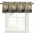 thumbnail image 1 of Sunflowers Fall Farmhouse Short Window Curtain Valances, Pumpkins Thanksgiving Summer Botanical Rod Pocket Kitchen Valances for Living Room Bedroom Bathroom Cafe 42" x 18", 1 of 8