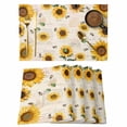 thumbnail image 1 of Sunflowers Floral Placemats Set of 4, Yellow Flower Bee Retro Letter Country Style Non-Slip Place Mats Washable Table Mats for Kitchen Dining Table Decorations Indoor/Outdoor, 1 of 9