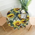 thumbnail image 1 of Sunflowers Forever Round Tablecloth 60 Inch Washable Reusable Table Cover Wrinkle Stain-Resistant for Kitchen Dinning Party Holiday Picnic, 1 of 6