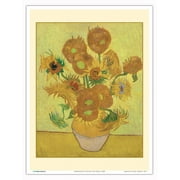 Sunflowers - From an Original Color Painting by Vincent Van Gogh c.1888 - Master Art Print (Unframed) 9in x 12in