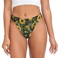 thumbnail image 1 of Sunflowers Fujiman Thongs for Women - No Show Seamless Womens Thongs Underwear, Soft Stretch G String Thongs for Women,Cuteness Ladies Breathable Thong Bikini Panties Briefs, 1 of 6