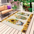 thumbnail image 1 of Sunflowers Gnomes Outdoor Rug 3x5 Ft, Non Slip Washable Area Rug, Rustic Summer Botanical Budding Flowers Patio Rugs Carpet Runner, Large Floor Mat for Indoor/Outdoor Deck Porch Camping, 1 of 8