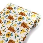 Sunflowers Highlander Cow Liverpool Bullet Fabric Textured Knit Jersey - 1 Yard
