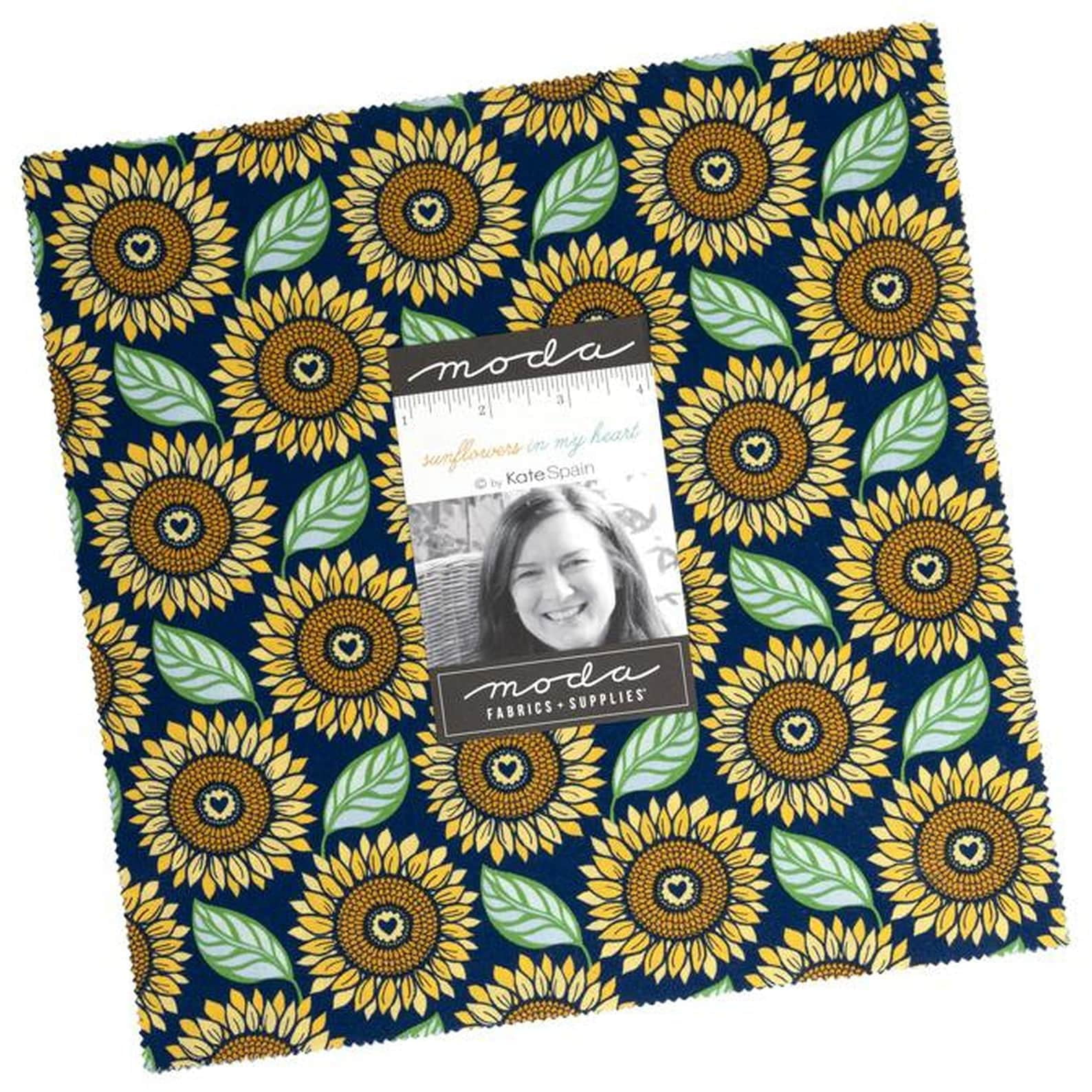 Sunflowers In My Heart Layer Cake by Kate Spain ; 42 - 10" Precut Fabric Quilt Squares