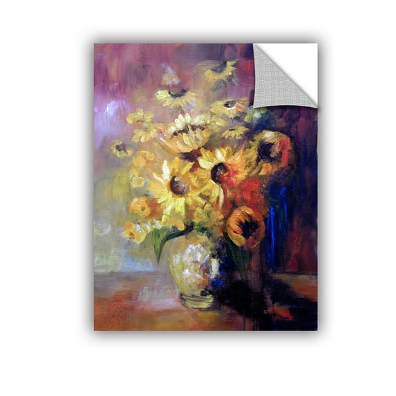 Sunflowers-In-Vase Removable Wall Art Mural by Marina Petro