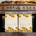 thumbnail image 1 of Sunflowers Kitchen Towels Set of 4, Summer Country Botanical Yellow Flowers Plaid Absorbent Dish Towels for Kitchen, Microfiber Hand Towel, Quick Drying Tea Towel for Cleaning Decorative Dishcloths, 1 of 7