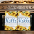 thumbnail image 1 of Sunflowers Kitchen Towels Set of 4, Yellow Flowers Summer Botanical Pastoral Wooden Absorbent Dish Towels for Kitchen, Microfiber Hand Towel, Quick Drying Tea Towel for Cleaning Decorative Dishcloths, 1 of 7
