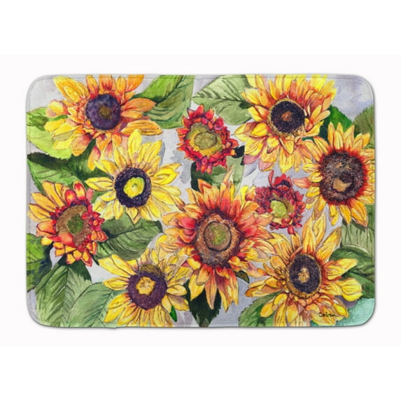 Sunflowers Machine Washable Memory Foam Mat