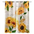 thumbnail image 1 of Sunflowers Newspaper Window Curtains Window Blinds Bathroom Outdoor Indoor Drapes Curtain Panels With Grommets, 1 of 5