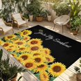 thumbnail image 1 of Sunflowers Outdoor Rug for Patio/Deck/Porch, Non-Slip Large Area Rug 5 x 7 Ft, Yellow Summer Botanical Elegant Pastoral Indoor Outdoor Rugs Washable Area Rugs, Reversible Camping Rug Carpet Runner, 1 of 8