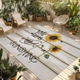 thumbnail image 1 of Sunflowers Outdoor Rug for Patio/Deck/Porch, Non-Slip Large Area Rug 5 x 8 Ft, Modern Bee You Are My Sunshine Wooden Grain Indoor Outdoor Rugs Washable Area Rugs, Reversible Camping Rug Carpet Runner, 1 of 8