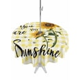thumbnail image 1 of Sunflowers Outdoor Tablecloth - 54 Inch Round Dining Table Cover, Spring Summer Bees Floral Yellow Plaid Waterproof Outdoor Table Cloth with Umbrella Hole & Zipper for Picnic/Patio/Party, 1 of 7