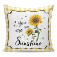 thumbnail image 1 of Sunflowers Pillow Covers 20x20 Inch Decorative Throw Pillow Cover, Yellow Floral Botanical Checkered Farmhouse Sofa Pillowcases Accent Cushion Case Home Decor Bedroom Living Room, 1 of 6