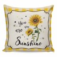 thumbnail image 1 of Sunflowers Pillow Covers 24x24 Inch Decorative Throw Pillow Cover, Yellow Floral Watercolor Botanical Checkered Rustic Sofa Pillowcases Accent Cushion Case Home Decor Bedroom Living Room, 1 of 6