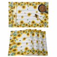 thumbnail image 1 of Sunflowers Placemats Set of 4, Vintage Farm Wildflower Grey Woodgrain Placemats for Dining Table, Place Mats for Kitchen Tabletop, Waterproof Wipeable Dining Table Mats Set, 1 of 9