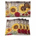 thumbnail image 1 of Sunflowers Placemats Set of 6 Retro Flower Barn Doors Butterfly Farmhouse Brown Place Mats Indoor Wipeable Table Mats Washable Dining Table Placemats for Kitchen Holiday Party Home Decor 13x19 Inch, 1 of 9