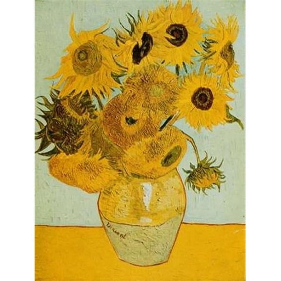 Sunflowers Poster Print by Vincent Van Gogh, 11 x 14 - Small
