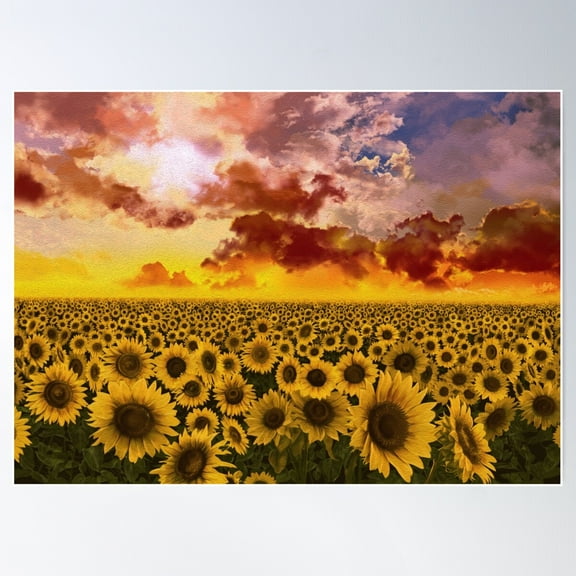 Sunflowers Poster Wall Art, Modern Wall Decor For Living Room Bedroom, 8x12 UNFRAMED