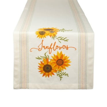 Sunflowers Print Table Runner 14x108"
