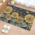 thumbnail image 1 of Sunflowers Rustic Area Rugs 2x3 for Living Room, Spring Summer Pastoral Flowers Black Non Slip Washable Rug Runner, Low Pile Indoor Floor Carpet Mat Bathroom Rugs for Bedroom, Kids Room, 1 of 9