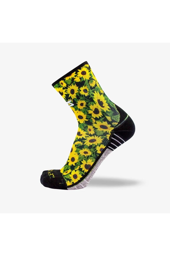 Sunflowers Socks (Mini-Crew) S / Black