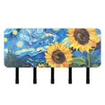thumbnail image 1 of Sunflowers Starry Sky Key Holder for Wall Mail Holder Organizer with 5 Key Hooks Wall Mount Key Rack with Shelf, 1 of 6