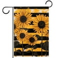 thumbnail image 1 of Sunflowers with Stripes Pattern Decorative Garden Flag for All Seasons, 12 x 18 Inch Small Vertical Double Sided Outside Decoration for Yard Farmhouse, 1 of 6