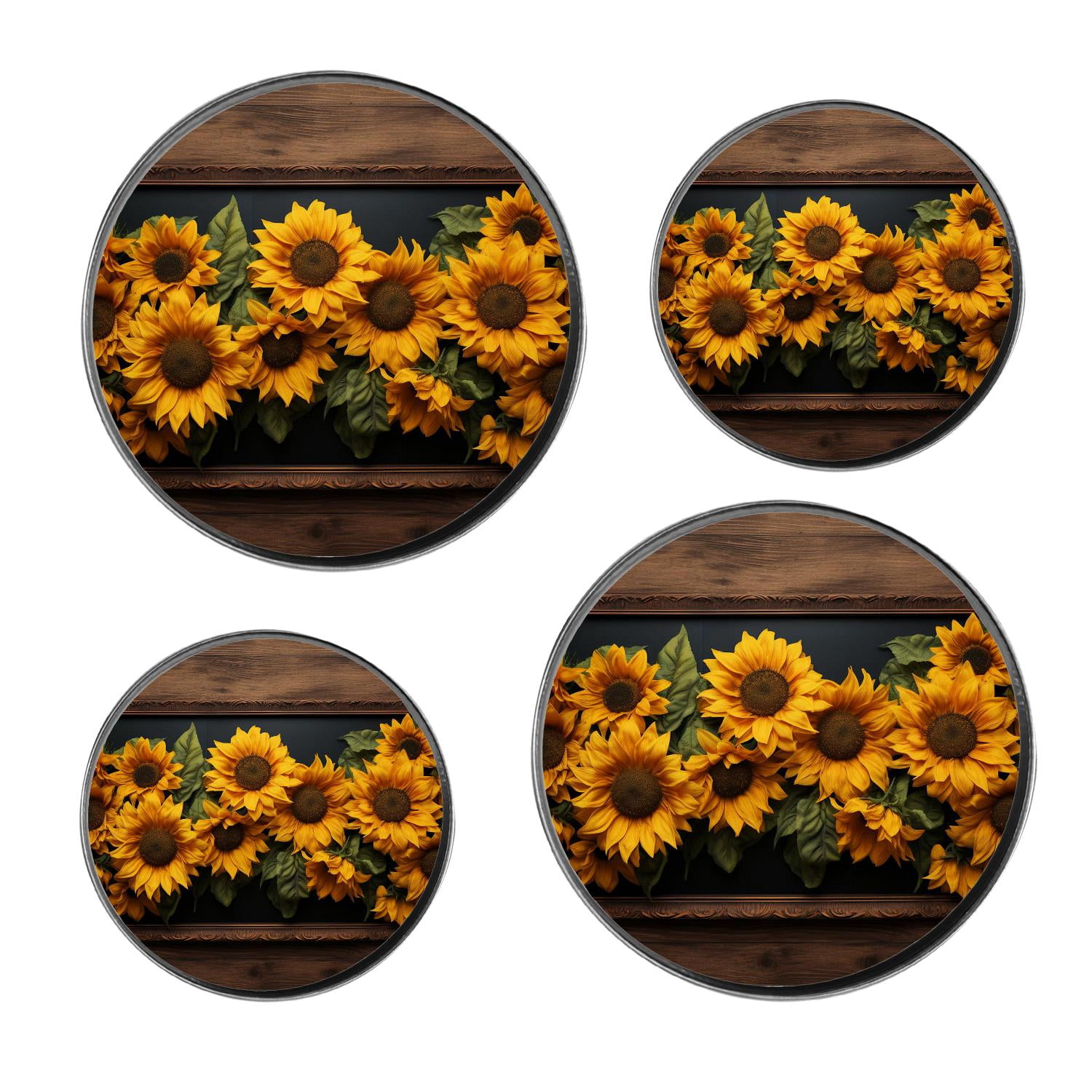 Sunflowers Summer Art Stove Burner Covers Set,Gas Stove Burner