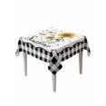 thumbnail image 1 of Sunflowers Table Cloth, Waterproof Tablecloth for Square Tables, Yellow Floral Botanical Black White Plaid Farmhouse Reusable Washable Fabric Table Cover for Restaurant Kitchen Dining Tables 60"x60", 1 of 9
