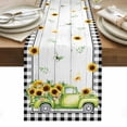 thumbnail image 1 of Sunflowers Table Runner - 48 Inch Long, Kitchen Dining Table Runner Dresser Scarves, Spring Farmhouse Country Truck Leaf Wood Grain Farmhouse Decor for Coffee Tables Wedding Party Banquet, 1 of 8