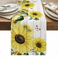 thumbnail image 1 of Sunflowers Table Runner - 60 Inch Long, Kitchen Dining Table Runner Dresser Scarves, Country Spring Botanical Flowers Bee Wooden Farmhouse Decor for Coffee Tables Wedding Party Banquet, 1 of 8